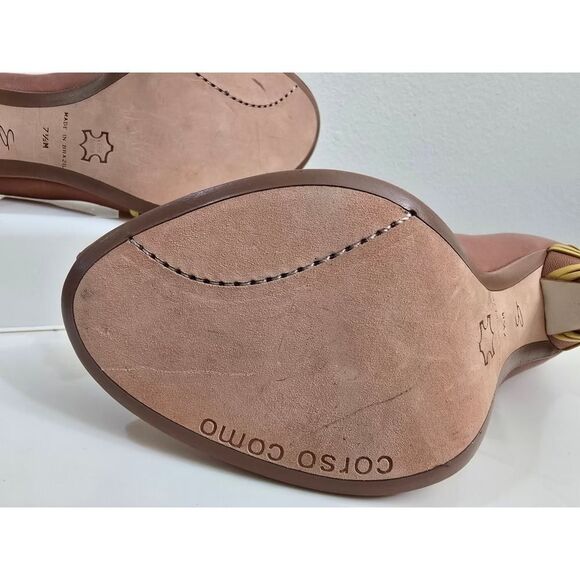 Corso Como Leather Lace-Up Heels Size 7.5 Brown Boho Victorian Brazil Boho - Picture 5 of 8